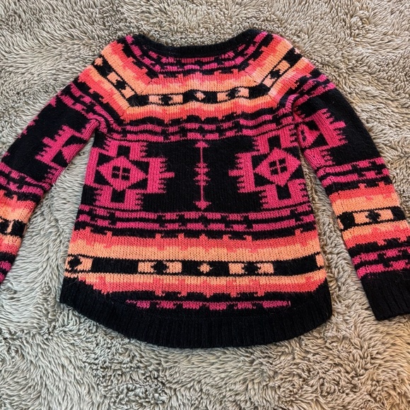 Roxy Aztec Fuzzy Santa Fe Sweater Multicolor Small - Picture 5 of 7